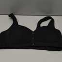 Daisy Bras for Older Women No Underwire Front Closure Comfort Senior Wireless Snap Closing Bra (Z Black)