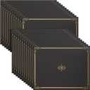 24-Pack Black Certificate Holders with Elegant Gold Foil Design for Letter-Size 8.5 x 11 Documents, Achievements, Certificates, Graduation Diploma Cover (11.2 x 8.8 in)