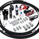 Third Function Valve Kit Compatible with Kubota L2501 L3301 L3901 Tractors with LA525 Loader, L3200 L3800 with LA524 Loader, Hydraulic Joystick Handle with Dual Button, Solenoid Valve & Full Hose Kit