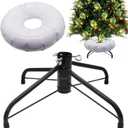 RUENXG Christmas Tree Stand Foldable Artificial Tree Holder Heavy Duty Replacement Artificial Xmas Tree Base with Water Fillable Base for 4ft to 7ft Artificial Christmas Tree,Fits 0.5-1.25 Inch Pole