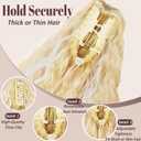 Ponytail Extension, 26 Inch Claw Clip in Hair Extensions, Hold Securely Tangle-Free,Long Wavy Natural Looking Synthetic Pony Tails for Daily Use (Light Blonde Highlight, 26 Inch)