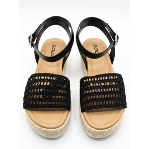 Soda, Hoyden-D, Black, casual Sandal, sandal 6.5