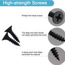 20PCS 1.69 x 0.75 inch Black Flush Mount Bracket Stainless Steel Interlock Hanging Buckle Z Clips Headboard Wall Mounting Brackets French Cleat Picture Hanger Heavy Duty with 40PCS Screws