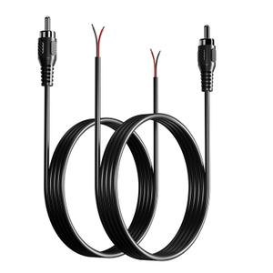 4 x RCA to Bare Wire Speaker Cable 2 Pack,Speaker Bare Wire Cables to RCA Plugs Adapter Repair Speaker Cord for Speakers Amplifier Audio Video AV Receivers- DIY, 2m line