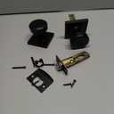 NCSEN Black Interior Door Knobs for Hall & Closet, Pismo Doorknob with Square Rosette, Heavy Duty Passage Door Handle