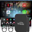 5-in-1 Wireless Carplay Adapter with Netflix YouTube TF Card, Android Auto Wireless Adapter and Apple CarPlay, Plug & Play, Easy Setup, Magic Video Ai Box for OEM Wired Apple Car Play Cars & iOS 10+