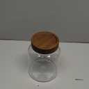 50 Fl oz/1500 ml Clear Glass Jar with Airtight Wooden Screw Lid, Glass Pantry Canister for 500g Coffee Beans, Kitchen Food Storage Containers for Rice,Flour,Pasta,Sugar,Honey,Tea, Spice,Cereal