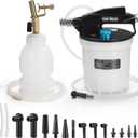 FOUR UNCLES 2L Brake Bleeder Vacuum Pump Kit - Pneumatic Brake Fluid Extractor with 1L Refilling Bottle & Adapters for Automotive Bleeding, One-Person Operation