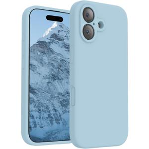 FireNova Magnetic for iPhone 17 Case, Compatible with MagSafe, [Integrated Silicone Camera Control Button] [Camera Protection] Anti-Scratch Microfiber Lining Phone Case, 6.3", Sky Blue