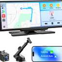 Avylet 8.1'' Wireless Apple Carplay Screen for Car, Android Auto with Backup Camera, Portable Car Stereo Touchscreen with OTA/GPS Navigation/Mirror Link/Voice Control/Bluetooth/AUX/FM/WiFi