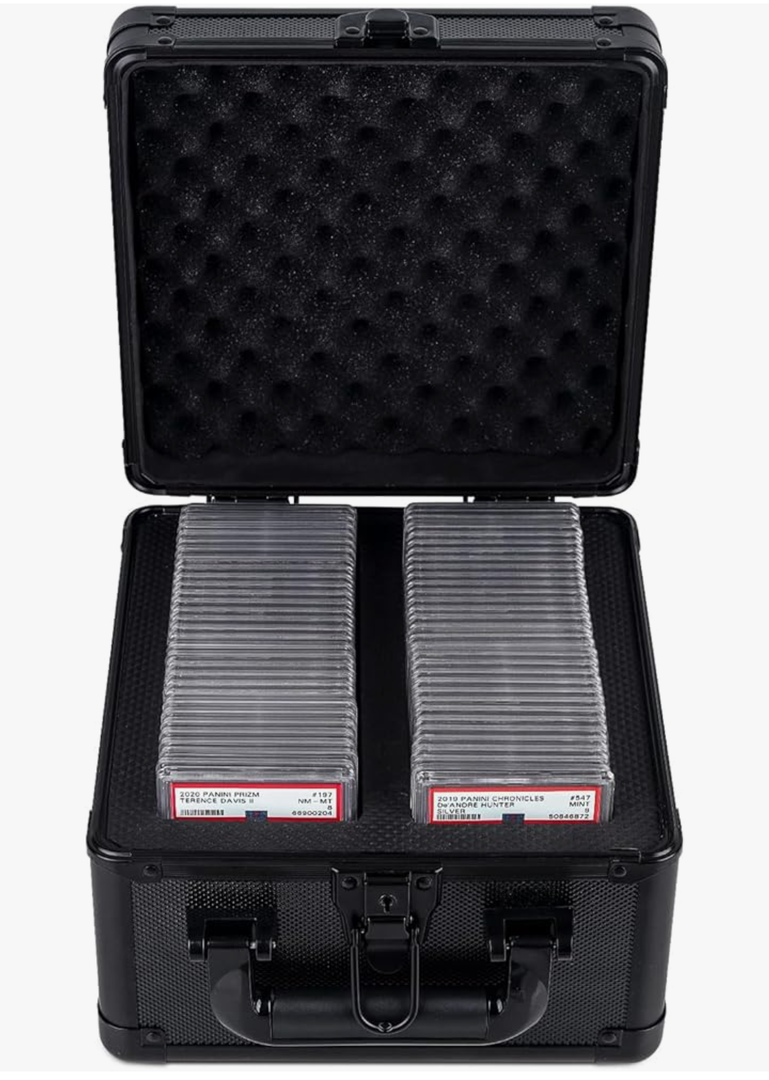 Graded Card Storage Box, PSA Slab Card Case for Graded Cards Sports Cards, Baseball Trading Card Case Holder Fits PSA, CSG, BGS and Top Loaders