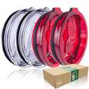 AICMEI 4 Replacement Lids for Stainless Steel Tumbler Travel Cup, Leak and Spill resistant Lid for 30 OZ Rambler or Others of Insulated Mugs With an Inside Diameter of 3.7-3.74 Inches