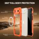 CENHUFO Magnetic Privacy for iPhone 17 Air Case [Compatible with Magsafe] Full Body Phone Case Built-in 9H Tempered Glass Privacy Screen Protector, Camera Protection Shockproof Bumper Cover -Orange