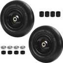 (2-Pack) 4.00-6 Wheelbarrow Tires, 13 Inch Pneumatic Tire and Wheel with 5/8" or 3/4" Bearings, 1.75"-5.75" Center Hub 4.00-6 Pneumatic Tire for Wheelbarrows, Trolleys, Garden Carts