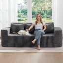 Sofa Couch 3-Seater Boneless Sofa with Pillow Darkgrey,3-Seater
No Assembly Need, Modern Couch with deep seat and Washable Cover Cloud Sofa for Living Room Bedroom Apartment