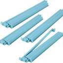 4 Pcs 18.7 Inch Dark Blue Acrylic Mahjong Tile Racks with Pushers for Game Night American Mahjong Racks Tile Set for Mah Jong Lovers and Beginners