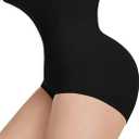 High Waisted Shapewear for Women Tummy Control Panty Underwear Seamless Comfort Slimming Briefs (X-Large, Black)