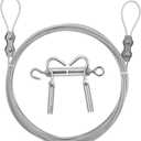 17.4FT/5.3M Stainless Steel Clothes Lines for Hanging Clothes Outside - DEWEL Clothesline Heavy Duty for Wire Curtain Hanging - Windproof Anti-sag Multipurpose Outdoor Clothesline