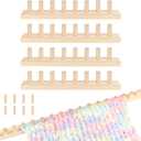 Ziimaikery 64 Inch Wooden Chunky Blanket Knitting Loom, Chunky Knitting Loom for Blanket Making Adjustable DIY Frame for Bulky Yarn Projects, Reusable Crafting Tool for Beginners (64inch)