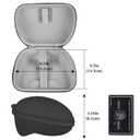 GEEKRIA Travel Case Compatible with Sony PlayStation 5 Dual Sense Wireless Controller, Hard Shell Carrying Bag, Protective Storage with Internal Mesh Pocket (Dark Gray)