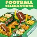 JOYIN 1 Pcs Football Snack Trays, Large Stadium Shaped Serving Tray for Football Party Supplies, Sport Snack Plates for Parties Table decoration, Paper Platter for Sport Celebration Table Favor