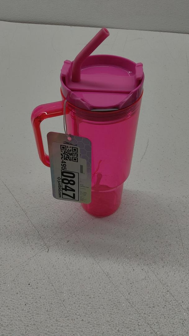 Plastic Transparent High - Beauty Car Cup, Unisex and Portable, Suitable for Outdoor Trips (40oz)