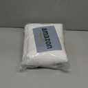 Barossa Design Hotel Style Cotton Shower Curtain with Snap-in Fabric Liner, 75" Long, Mesh Window Top, Honeycomb Waffle Weave Cotton Blend Fabric, Washable, White, 71x75 Inches