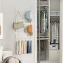 HapiRm Over Door Hat Rack - 3 Tier Wall Mounted Hat Organizer with 16 Hooks and 10 Movable Clips, Baseball Cap Organizer Storage Holds up to 26 Caps for Door, Bedroom, Closet USPTO Patent Pending (White)