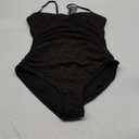 Eomenie One Piece Swimsuit for Women Tummy Control Ruched Bathing Suit Cutout U Wire Swim Suits, M