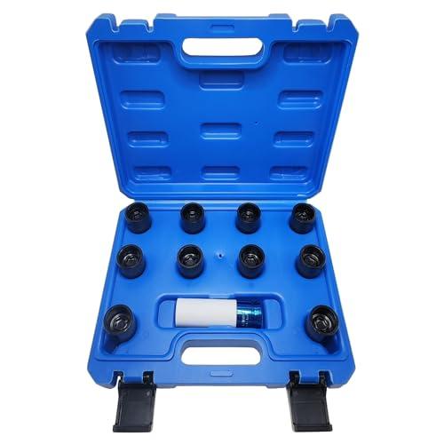 JEUCLEL 11PCS Wheel Locking Nut Key Kit Compatible with Toyota Models, Lexus, Tacoma, Wheel Lock Nut Socket Adapter Set, Wheel Anti-Theft Lug Nut Removal Tool, Anti-Theft Screw Remover