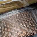 Lanpn Metal Christmas Tree Collar 28 inch, Christmas Tree Ring Collar for Medium Xmas Stand Cover Real Artificial Trees Indoor Outdoor Decoration (Bronze, Diamond)