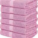 Simpli-Magic Cotton Set, Bath Towels, Pink, 24 x 46 Inches, Count of 48 