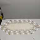 Natural Neutral Earth Tones Beige Floral Lace Table Runner Dresser Scarf 36 inches Long for Home Decor (16 x36, Natural)