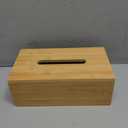 Tissue Box Cover, Rectangular Tissue Box Holder, Bamboo Facial Paper Holder for Bathroom, Bedroom, Dinner Table, Office (1 Pack, 9.8 x 5.5 x 3.7 inch)