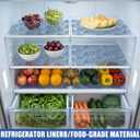 Kathfly Blue Floral Shelf and Drawer Liner for Kitchen Cabinets Refrigerator Liner Non-Adhesive Waterproof Fridge Cupboard Mat for Home Table Kitchen Decoration Easy to Clean 12 x 360 Inch
