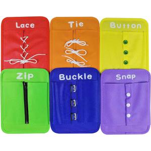 Dress Learning Boards Preschool Early Educational to Basic Life Skills Dress Learning Boards Learn to Button,Buckle,Zip,Snap,Lace & Tie