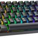 Geeky GK61 SE 60% | Mechanical Gaming Keyboard | 61 Keys Multi Color RGB LED Backlit for PC/Mac Gamer | ANSI US American Layout (Black, Mechanical Speed Yellow)