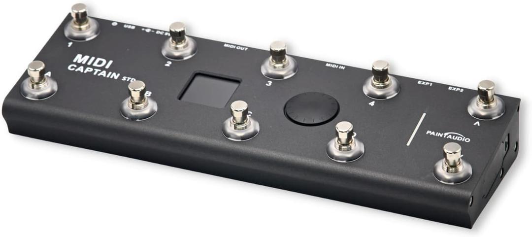 PAINTAUDIO MIDI Captain Foot Controller Multi-Effects Keyboards Synthesizer USB-MIDI musical software Bias with Time Engine Function Support all PC/CC/Note commander 10 Foot Switches