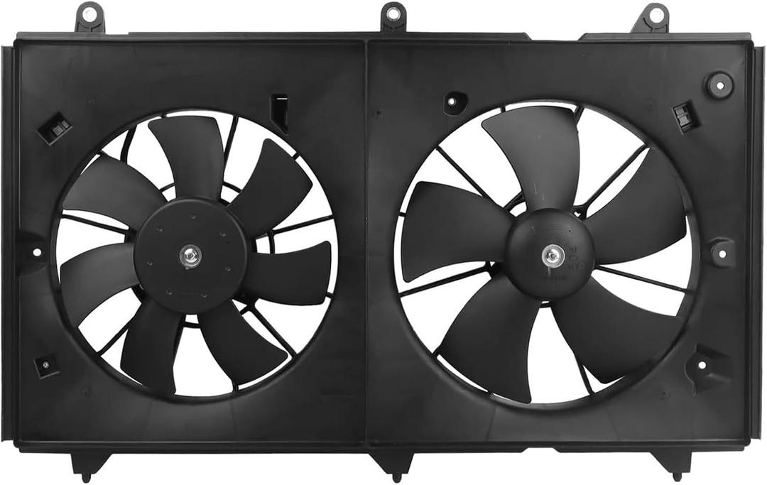 620-225 AC Condenser Cooling Radiator Fan Assembly Fits for 2003 2004 2005 2006 2007 Accord L4 2.4L Gas 620225 630840