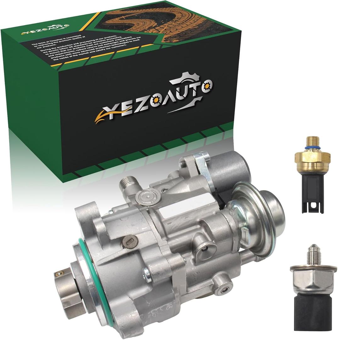 High Pressure Fuel Pump w/Fuel Pressure Sensor Compatible with BMW N54 N55 Engines 135i 335i 335xi 535i 535xi 640i 740i X3 X5 X6 Z4 1 Seires M Replacing 13517616170 13517585655