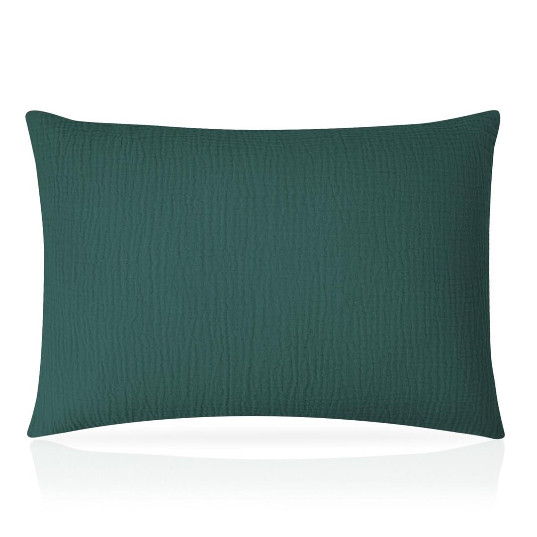 Pro Goleem Toddler Pillow with Muslin Cotton Pillowcase, 13x19 Soft Toddler Pillows for Sleeping Kids Pillow Child Pillow Machine Washable Perfect for Bed, Toddler Cot and Travel, Green