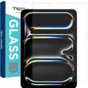 Tech Armor for Apple iPad Pro 13 Inch Screen Protector M5 2025 & M4 2024 - Ballistic Tempered Glass, Bubble Free, 9H+, HD Clear, Scratch Resistant + Easy Installation Tray - 1 Pack