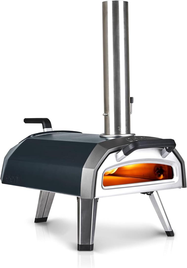 Ooni Karu 12G Multi-Fuel Outdoor Pizza Oven - Wood and Gas Outdoor Pizza Oven with Pizza Stone & Intergrated Thermometer, Pizza Oven Outdoor, Dual Fuel 12 Inch Pizza Maker, Outdoor Cooking Grill