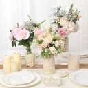 10 Set 6 Inch Acrylic Cylinder Vases for Centerpieces with Pearl Filler Clear Plastic Flower Vase for Wedding Centerpieces Birthday Party Home Table Decorations
