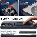 For Samsung Galaxy S26 Ultra Case with Kickstand,1*Screen Protector,[Compatible with Magsafe]Translucent Matte Military-Grade Protection,Magnetic Phone Case for Samsung Galaxy S26 Ultra,6.9"-Black