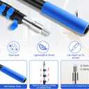 12FT Telescopic Extension Pole | 3-12FT Adjustable Aluminum Paint Roller & Cleaning Pole | Universal Twist-On Metal Tip | Sturdy Multi-Purpose Household Tool for Dusting, Painting & More, 12 Ft Blue