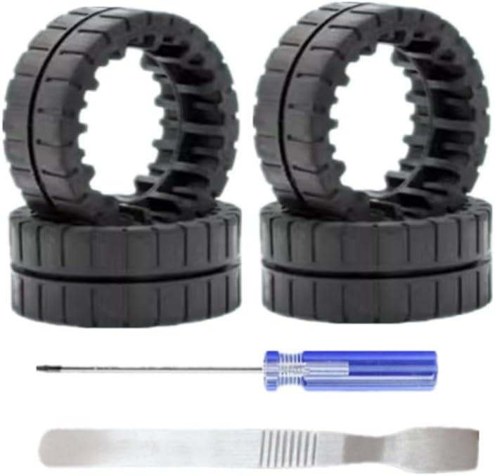 4 Pack Wheel Tires Repair Replacement Parts Compatible for IRobot Braava Jet M6 (6110) (6012) (6112) (6113) Ultimate Robot Mop Maintenance Accessories (4 Pack Wheel Tires)