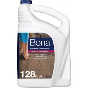 Bona Hardwood Floor Cleaner Refill, 128 fl oz, Unscented, Refill for Spray Mops and Bottles, Residue-Free Floor Cleaning Solution for Wood Floors