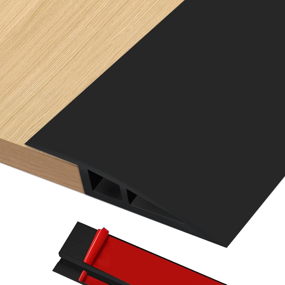 Floor Transition Strip Self Adhesive Door Threshold Ramp 72 inch, 1/2'' ~ 3/5'' Thresholds Ramps for Doorways, Edge Reducer Vinyl Transition Strips for Door Floor