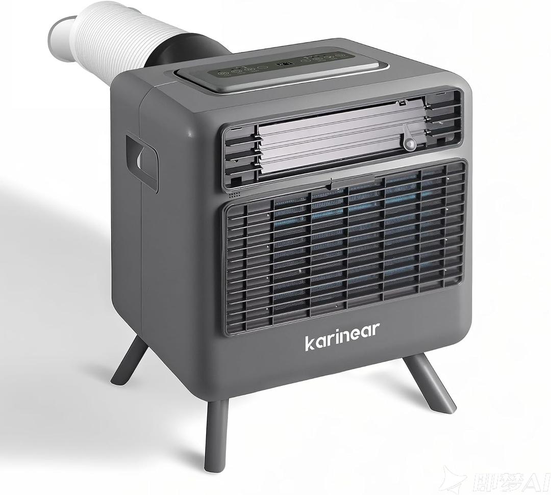 Portable Air Conditioners for Camping, Tent Air Conditioner, 3300BTU, 436W AC Unit Fast Cooling Down to 60F, 3 Cooling Modes, 24 Hour Timer, Suitable for Camping, RVs, Outdoors and Indoors(Gray)